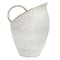 Hello Honey® 9" White Textured Stoneware Pitcher in Reactive Glaze
